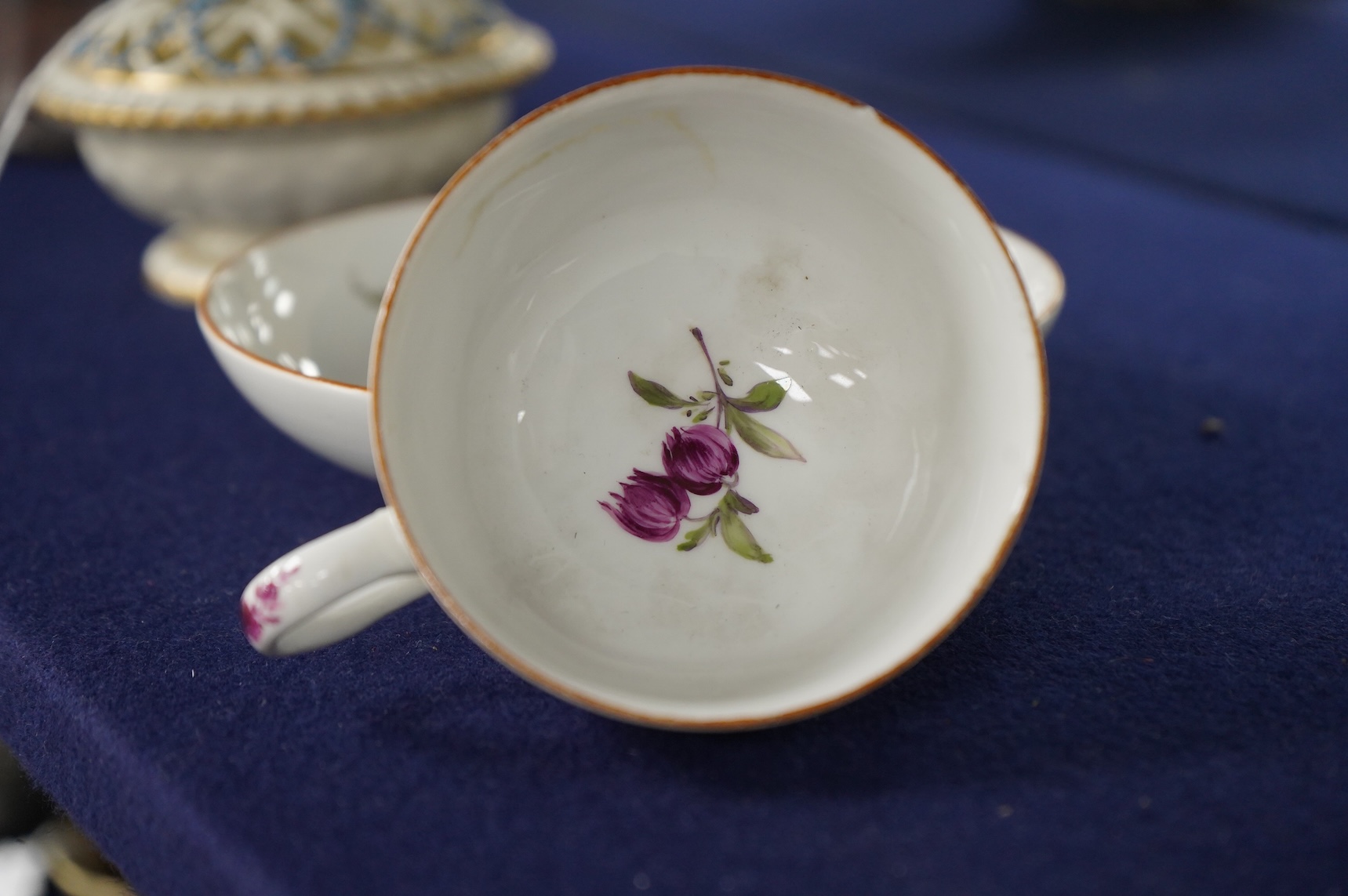 A Meissen Marcolini cup and saucer, 13.5cm diameter.